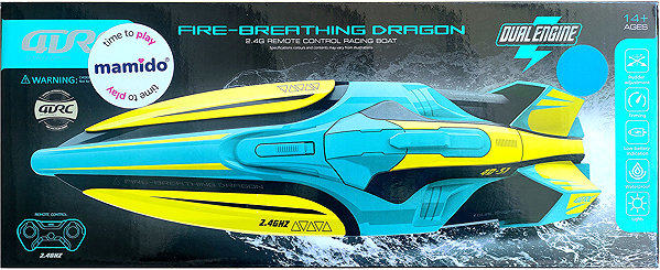 Mamido Dragon Dual Engine remote-controlled boat, grey.