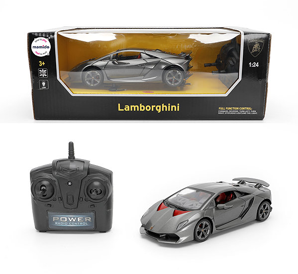 Mamido Lamborghini Sixth Element Remote Control Car 1:24 with Lights, Grey.