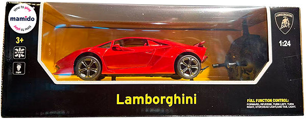Mamido Lamborghini Sixth Element Remote Control Car 1:24 with Lights, Red