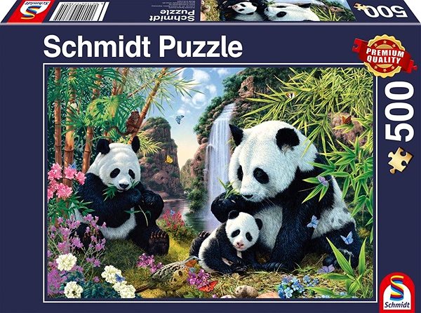 Puzzle Schmidt Puzzle Pandy u vodopádu 500 dílků ...