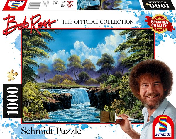 Puzzle Schmidt Puzzle Bob Ross Vodopád na pasece 1000 dílků ...