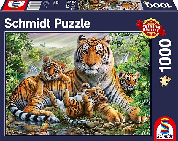 Puzzle Schmidt Puzzle Tygřice a mláďata 1000 dílků ...