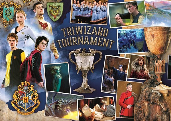 Puzzle Trefl Puzzle Harry Potter Turnaj troch kúzelníkov, metlobal a Rokfort 400 + 500 + 600 dielikov ...