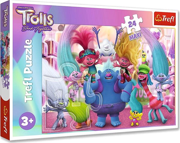 Puzzle Trefl Puzzle Trollové 3: Ve světě Trollů Maxi 24 dílků ...