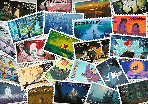 Puzzle Trefl Puzzle UFT Disney 100 let: Poštovní známky 1000 dílků ...