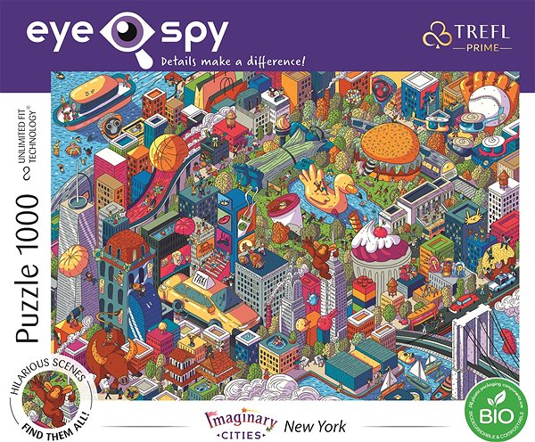 Puzzle Trefl Puzzle UFT Eye-Spy Imaginary Cities: New York, USA 1000 dielikov ...