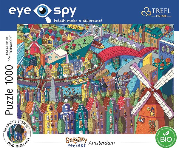 Puzzle Trefl Puzzle UFT Eye-Spy Sneaky Peekers: Amsterdam 1000 dielikov ...