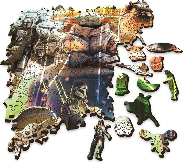 Dřevěné puzzle Trefl Wood Craft Origin puzzle The Mandalorian: Záhadný Grogu 505 dílků ...