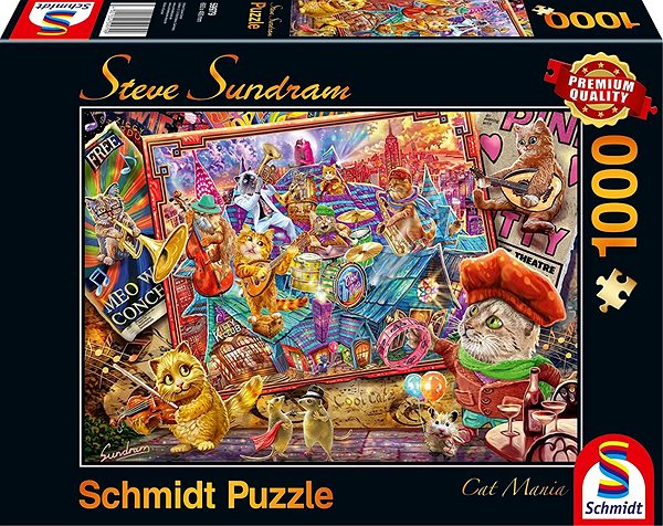Puzzle Schmidt Puzzle Kočičí mánie 1000 dílků ...