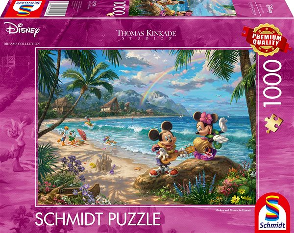 Puzzle Schmidt Puzzle Minnie a Mickey na Hawaii 1000 dílků ...