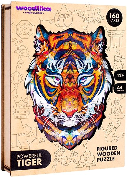 Drevené puzzle Woodlika – Drevené puzzle českej výroby: Mocný Tiger ...