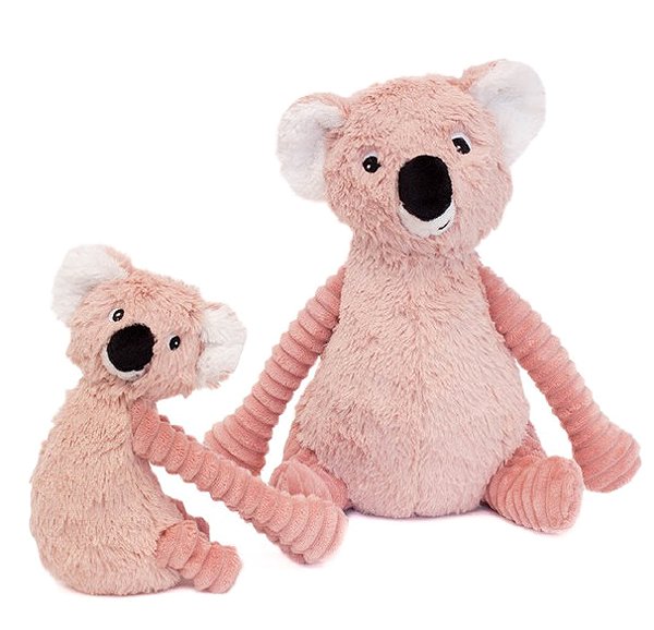 Plyšová hračka Les Déglingos Plyšová koala, mama s bábätkom, ružová ...