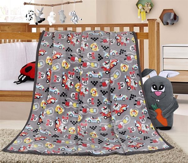 Deka BELLATEX s.r.o. ELLA 1003/243 N 100 × 155 cm červená autíčka ...