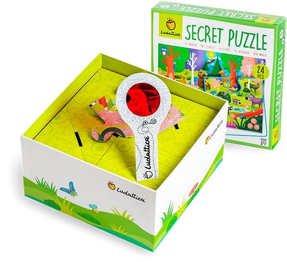 Puzzle Ludattica – Secret Puzzle s lupou, Lesné zvieratká ...