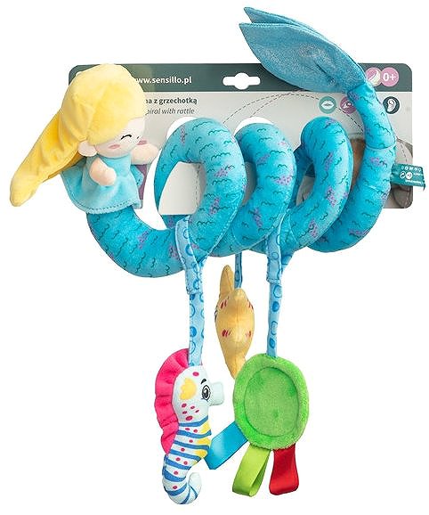 Sensillo stroller toy Educational, contrasting spiral colourful Mermaid .