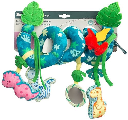 Sensillo stroller toy Educational, contrasting spiral colourful Dino .