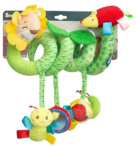 Sensillo stroller toy Educational, contrasting spiral colourful Lion .