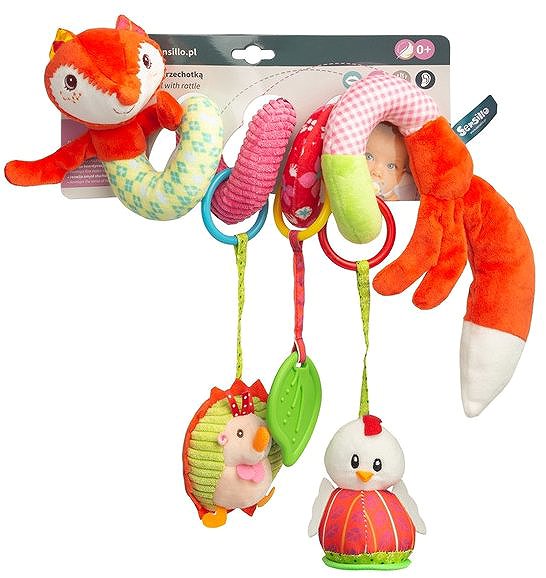 Sensillo stroller toy Educational, contrasting spiral colourful Fox .