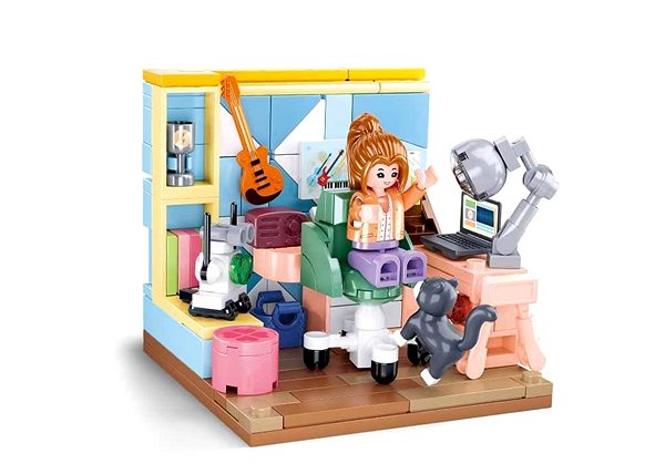 Sluban Mini Handcraft M38-B1016B Student's Room building set.