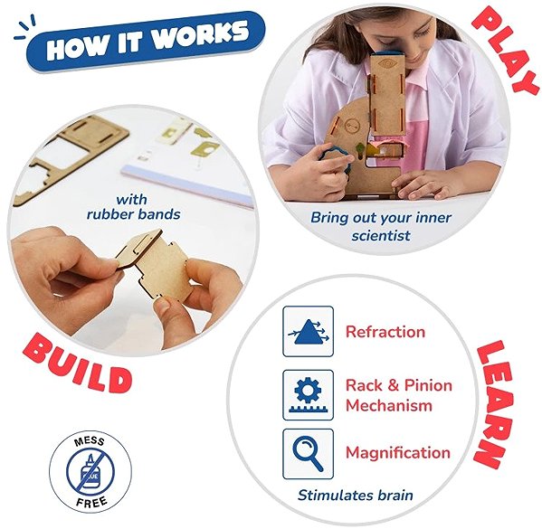 Building Set Smartivity - Microscope, wooden construction kit ...
