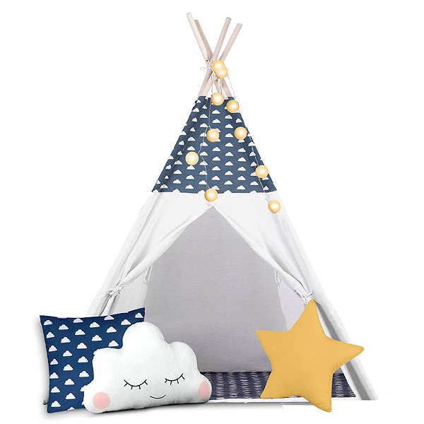 Tent for Children Nukido Kids tent Tepee with lights - dark blue ...