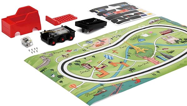 PLAYSTEM Line Tracking Sightseeing Bus building kit.
