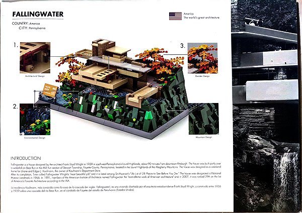 Wange 5232 Fallingwater Villa 1221 pieces building kit.