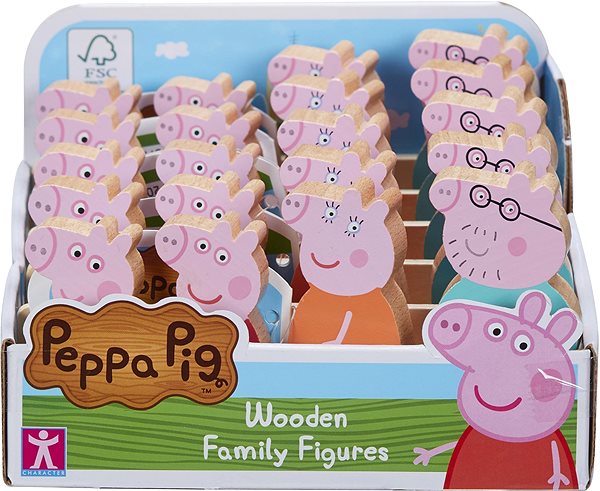 Figures PEPPA PIG Wooden Family, Figures 4 pieces Screen