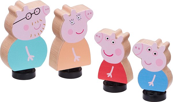 Figures PEPPA PIG Wooden Family, Figures 4 pieces Package content