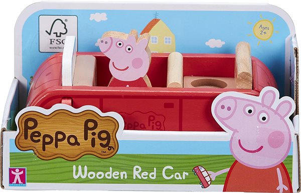 Figures PEPPA PIG Wooden Family Car + Peppa Figure Screen