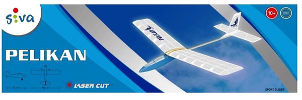Model lietadla Pelikan – kvalitná Laser Cut stavebnica hádzadlo s rozpätím 66 cm ...