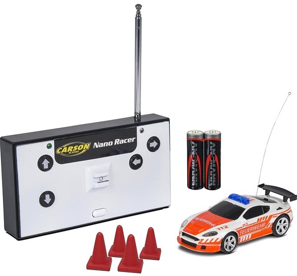 RC auto Carson Nano Racer Hasič Obsah balení