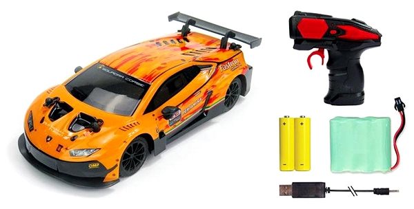 RC auto Siva Lamborghini Huracán GT3 oranžové Obsah balenia
