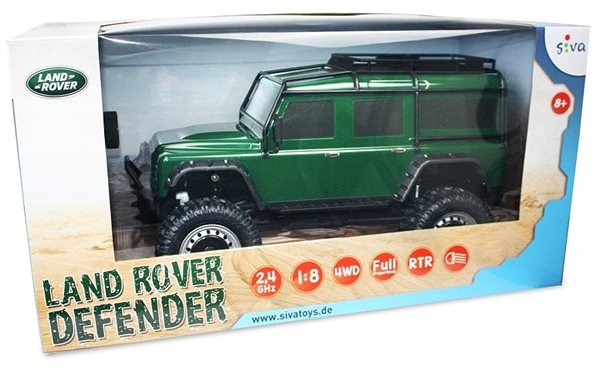 RC auto Siva Land Rover Defender 4WD zelená Obal/škatuľka