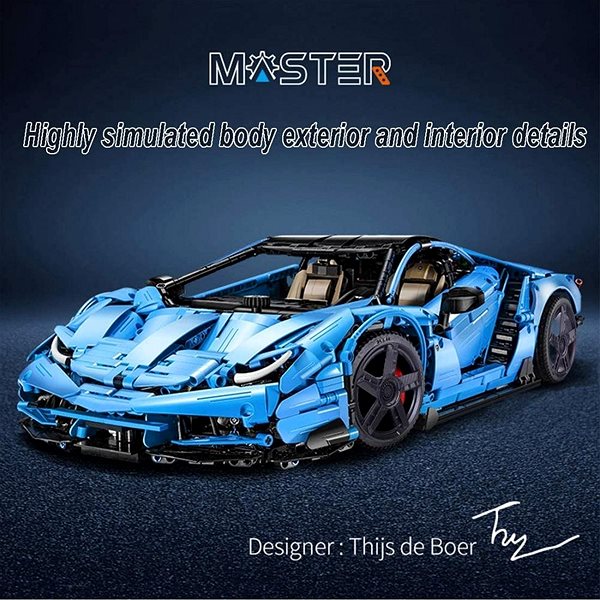 Építőjáték S-IDEE Super Car Lamborghini 770-4, 3842 db Oldalnézet
