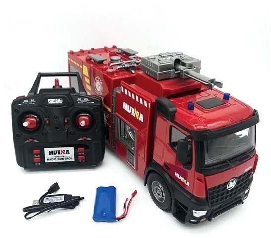 RC auto S-Idee Mercedes-Benz Arocs Hasiči 1:14 se stříkačkou RTR Obsah balení