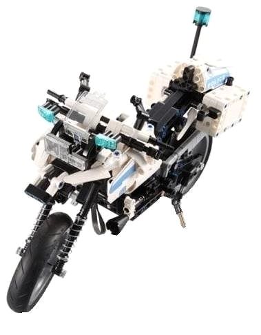 RC model SIdee Policajná motorka stavebnica na diaľkové ovládanie Bočný pohľad