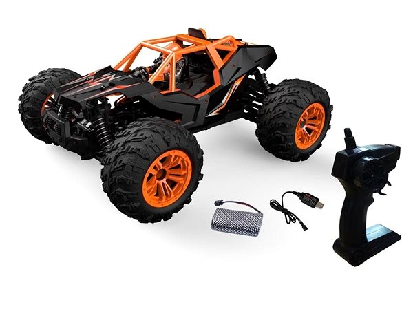 RC auto DF drive and fly models Fun-Racer 4WD RTR oranžový Obsah balenia
