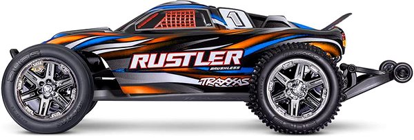 RC auto Traxxas Rustler 1:10 BL-2s RTR oranžový ...