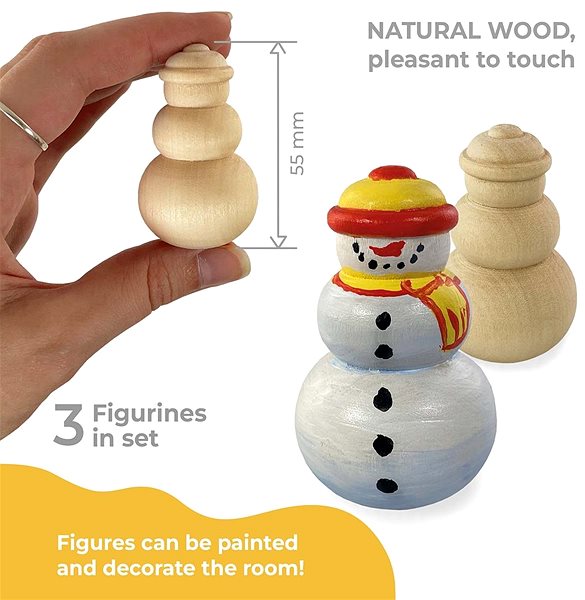 Figures Wooden toy Snowman ...
