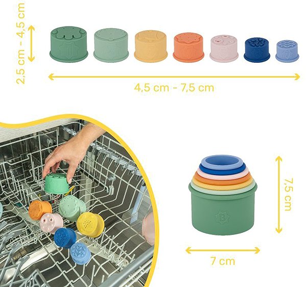 Badabulle Silicone stacking cups water toy .