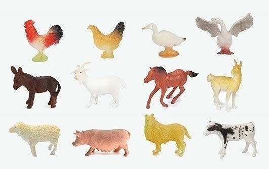 Figures Wiky Animals farm figures 10 cm, 12 pcs ...