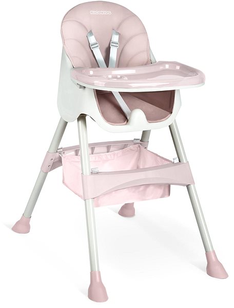 Dining chair Ricokids Feeding chair with tray Milo, pink .
