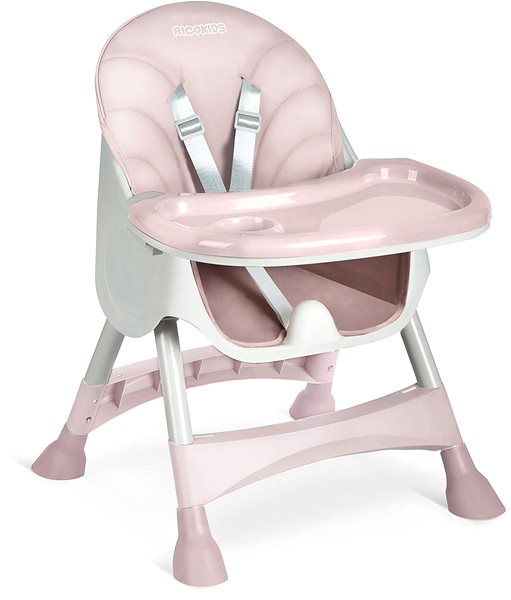 Dining chair Ricokids Feeding chair with tray Milo, pink .
