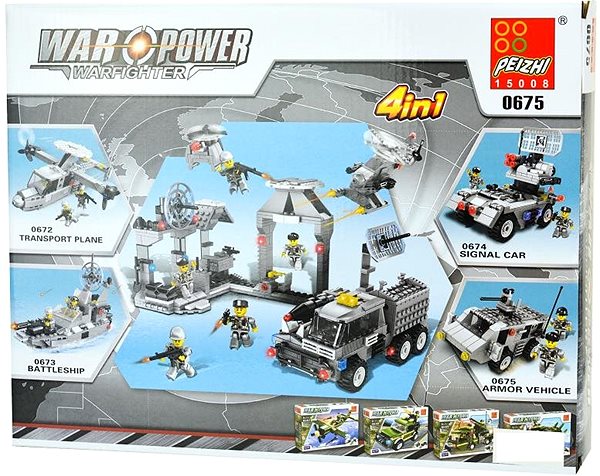 Bausatz War Power Gepanzertes Fahrzeug - 222 Teile Verpackung/Box