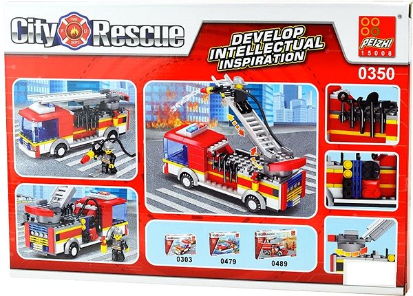 Építőjáték City Rescue tűzoltók 196 darab Csomagolás/doboz