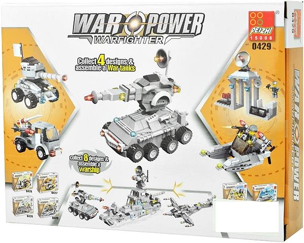 Építőjáték War Power motorcsónak 96 darab Csomagolás/doboz