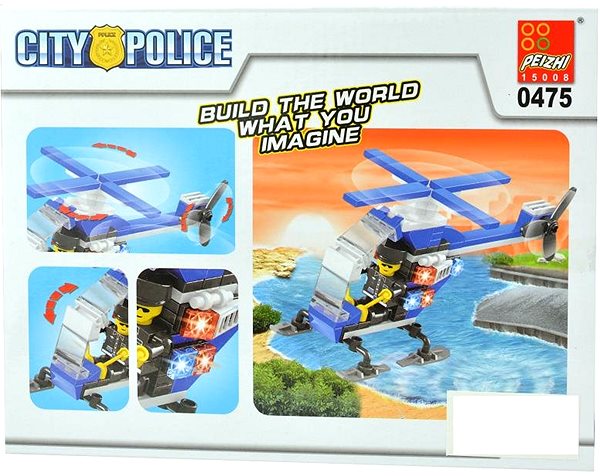 Építőjáték City Police városi őrség Helikopter 103 darab Csomagolás/doboz
