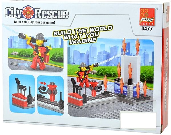 Építőjáték City Rescue tűzoltó a tűznél 98 darab Csomagolás/doboz