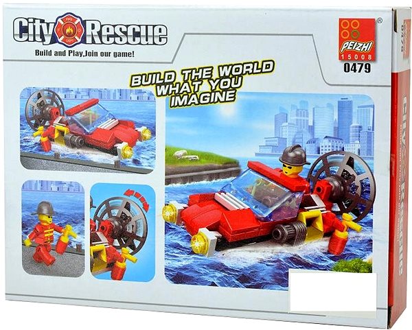 Építőjáték City Rescue tűzoltóhajó 104 darab Csomagolás/doboz